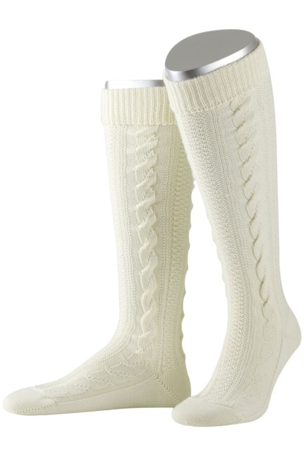 Cozy Trachten Socks in Off-White Front