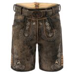 Cristiano Ronaldo Lederhosen with Cream Embroidery Front