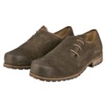 Rugged Brown Trachten Shoes with Alpine Rope Laces Side View Front