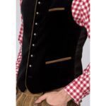 Heritage Black Bavarian Waistcoat for Men Focus