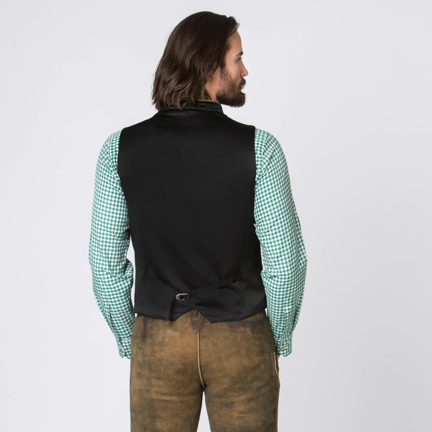 premium-dark-green-oktoberfest-vest-with-vibrant-embroidery-back Premium Dark Green Oktoberfest Vest Back