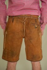 Back leather detail of Amber Crest Heritage Lederhosen