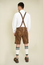 Back view of Chestnut Ridge Traditional Lederhosen with suspenders