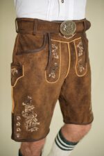 Front angle view of Chestnut Ridge Traditional Lederhosen