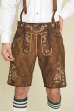 Front closeup of Chestnut Ridge Traditional Lederhosen