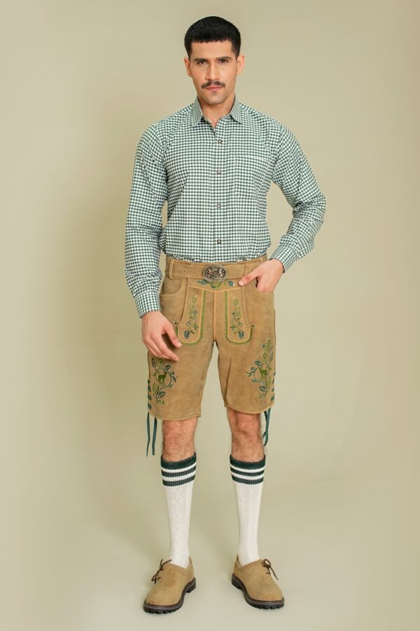 Emerald Grove German Lederhosen full front view