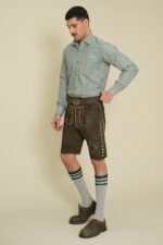 Front angle view of Hunter Forge Traditional Lederhosen