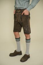 Side embroidery detail of Hunter Forge Traditional Lederhosen