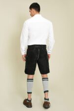 Back view of Midnight Ember Bavarian Lederhosen