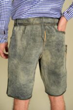 Back leather detail of Silver Stag Authentic Lederhosen