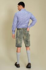 Back view of Silver Stag Authentic Lederhosen