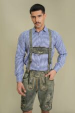 Silver Stag Authentic Lederhosen with traditional suspenders