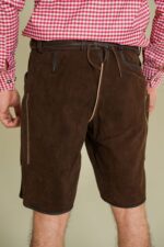 Back leather detail of Tyrolean Dark Oak Classic Lederhosen