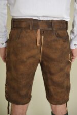 Back view of Walnut Bloom Oktoberfest Lederhosen