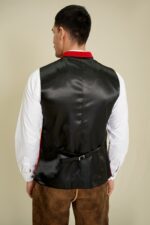 Back view of Crimson Peak Trachten Vest with adjustable strap